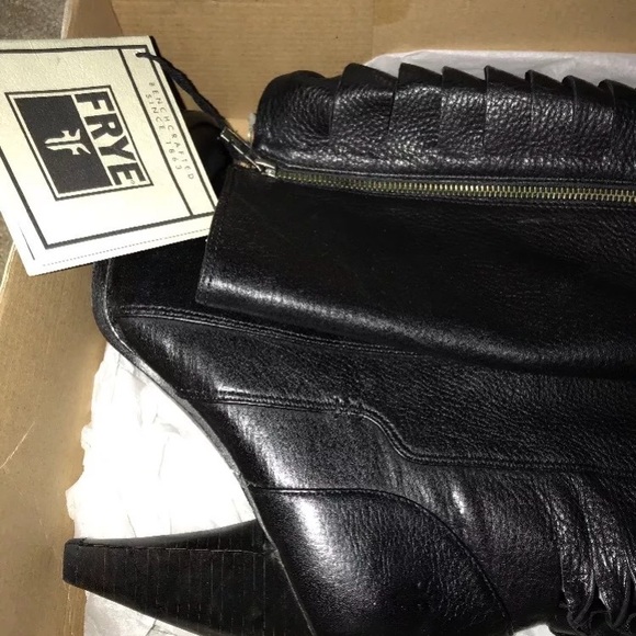 New Frye tall heeled boots twisted mikaela black 9 - Picture 5 of 8